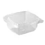 Salad containers + Fixed Lid 250cc PP Rectangle Transparent 44 x 115 x 120mm -Horecavoordeel.com-