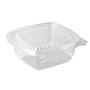 Salad containers + Fixed Lid 250cc PP Rectangle Transparent 44 x 115 x 120mm -Horecavoordeel.com-