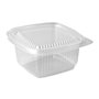 Saladebakken + Vaste Deksel 375cc PP Rechthoek Transparant 62 x 115 x 120mm -horecavoordeel.com-