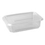 Saladebakken + Vaste Deksel 750cc PP Rechthoek Transparant 52 x 130 x 190mm -horecavoordeel.com-