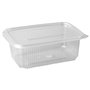 Salad containers + Fixed Lid 1000cc PP Rectangle Transparent 73 x 130 x 190mm -Horecavoordeel.com-