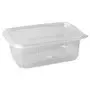 Salad containers + Fixed Lid 1000cc PP Rectangle Transparent 73 x 130 x 190mm -Horecavoordeel.com-
