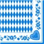 Napkins 1/4 fold 40 cm x 40 cm "Bavarian blue" -Horecavoordeel.com-