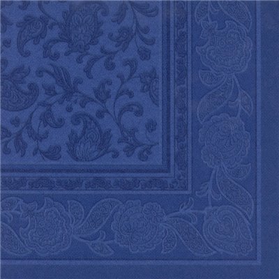 Napkins Dark Blue "Ornaments" "ROYAL Collection" 1/4 Fold 400 x 400mm -Horecavoordeel.com-