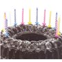 Birthday Candles Color Assortment With Holders 60mm -Horecavoordeel.com-