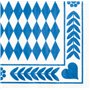 Napkins 3-Layer "Bavarian Blue" 1/4 fold 330 x 330mm -Horecavoordeel.com-