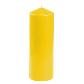 Pillar candles Golden yellow Ø 70 x 200mm -Horecavoordeel.com-