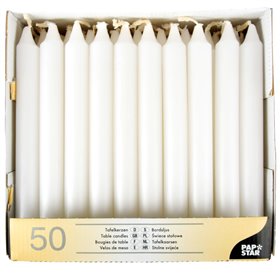 Table candles White Ø 21 x 196mm -Horecavoordeel.com-