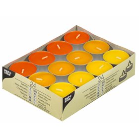 Tealights "Yellow Orange Borneo" Ø 38 x 16mm -Horecavoordeel.com-