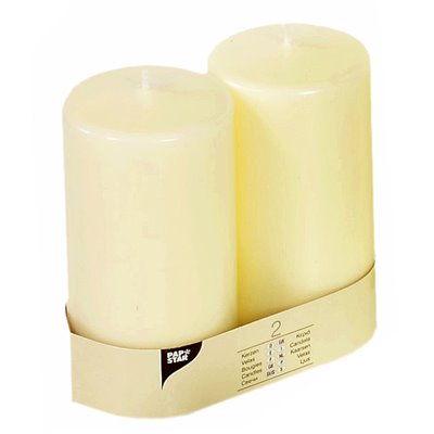 Pillar candles Ivory Ø 80 x 150mm -Horecavoordeel.com-