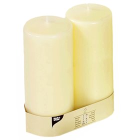 Pillar candles Ivory Ø 80 x 220mm -Horecavoordeel.com-