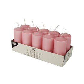 Pillar candles Old pink Ø 40 x 90mm -Horecavoordeel.com-