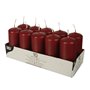 Pillar candles Bordeaux Ø 40 x 90mm -Horecavoordeel.com-