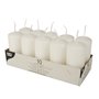 Pillar candles White Ø 40 x 90mm -Horecavoordeel.com-