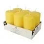 Pillar candles Golden yellow Ø 60 x 115mm -Horecavoordeel.com-