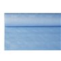 Tafelkleed Papier Rol Lichtblauw Met Damastprint 8 x 1,2 meter -horecavoordeel.com-