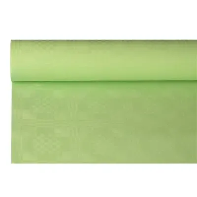 Tablecloth Paper Roll Pastel Green With Damask Print 8 x 1.2 meters -Horecavoordeel.com-