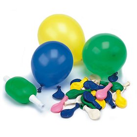 Ballonnen Met Pomp Kleuren Assortiment Ø 85mm -horecavoordeel.com-