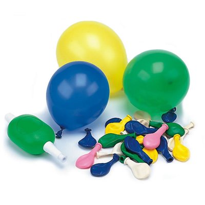 Ballonnen Met Pomp Kleuren Assortiment Ø 85mm -horecavoordeel.com-