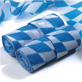 Crepe ribbon "Bavarian blue" Fire retardant 50mm x 10 meter -Horecavoordeel.com-