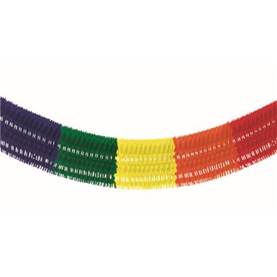 Garland Paper "Rainbow fringe" Extra Large Fire Retardant 10 meters -Horecavoordeel.com-