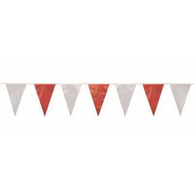 Pennant Garland Foil Red White Water Resistant 10 Meters -Horecavoordeel.com-