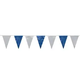 Wimpel Slinger Folie Blauw Wit Waterbestendig 10 meter -horecavoordeel.com-