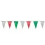Pennant Garland Foil Green White Red Water Resistant 4 Meters -Horecavoordeel.com-