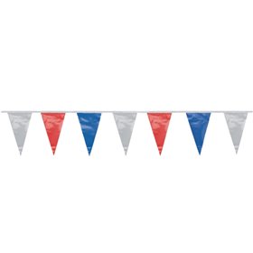 Pennant Garland Foil Blue White Red Water Resistant 4 Meters -Horecavoordeel.com-