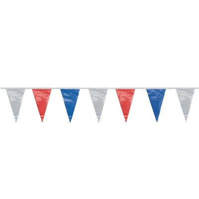 Pennant Garland Foil Blue White Red Water Resistant 4 Meters -Horecavoordeel.com-