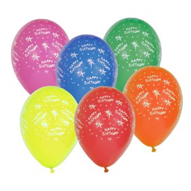 Balloons "Happy Birthday" Colors Assortment Ø 290mm -Horecavoordeel.com-