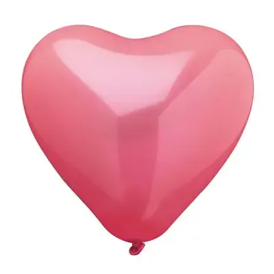 Ballonnen Rood "Heart" Large (Geschikt voor Helium) Ø 260mm -horecavoordeel.com-