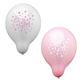 Ballonnen "It's a girl" (Geschikt voor Helium) Ø 250mm -horecavoordeel.com-