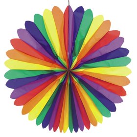 Decoratiewaaier "Rainbow" Brandvertagend Ø 1200mm -horecavoordeel.com-