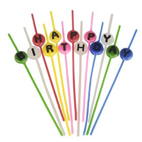 Spaghetti candles Colors Assortment "Happy Birthday" 160mm -Horecavoordeel.com-