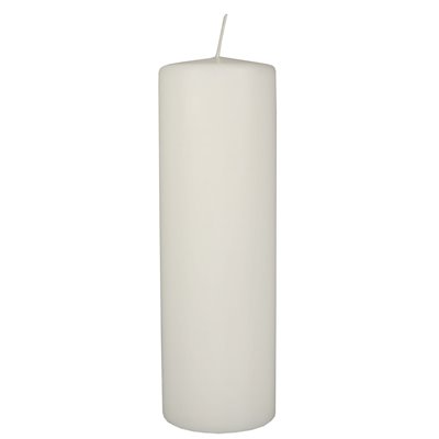 Pillar candles White Ø 80 x 250mm -Horecavoordeel.com-