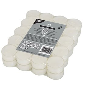 Tealights White In Polycarbonate Housing Ø 38 x 19mm -Horecavoordeel.com-