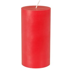 Stompkaarsen Rood 100% Stearine Volledig Gekleurd Ø 70 x 150mm -horecavoordeel.com-