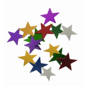 Strooidecoratie Folie "Stars" Kleuren Assortiment 20 Gram Ø 10mm -horecavoordeel.com-