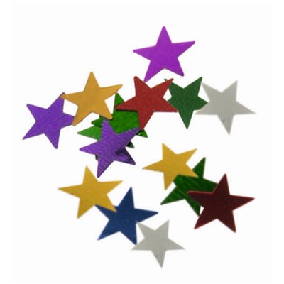 Strooidecoratie Folie "Stars" Kleuren Assortiment 20 Gram Ø 10mm -horecavoordeel.com-