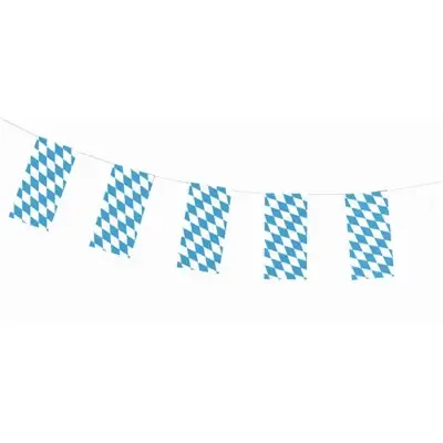 Flags Garland Paper "Bavarian Blue" Fire Retardant 10 meter -Horecavoordeel.com-