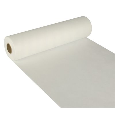 Table Runner White Non Woven "Textile Character" "soft selection" 24m x 400mm -Horecavoordeel.com-