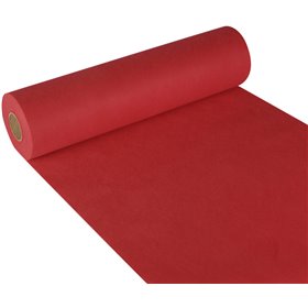 Table Runner Red Non Woven "Textile Character" "soft selection" 24m x 400mm -Horecavoordeel.com-