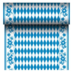 Table runner Airlaid roll "Bavarian Blue" 24m x 400mm -Horecavoordeel.com-