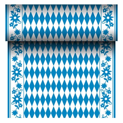 Table runner Airlaid roll "Bavarian Blue" 24m x 400mm -Horecavoordeel.com-