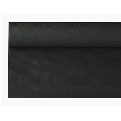 Tablecloth Paper Roll Black With Damask Print 8 m x 1.2 meters (Small package) -Horecavoordeel.com-