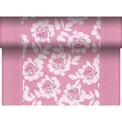 Table Runner Fuchsia "Adele" "Textile Character" From Pulp Viscose And Tissue Mix "ROYAL Collection" 24m x 400mm -Horecavoordeel