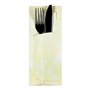 Cutlery Bags Cream 200 x 85mm Including 2-Layer White Napkin 330 x 330mm -Horecavoordeel.com-