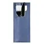Cutlery Bags Blue 200 x 85mm Including 2-Layer White Napkin 330 x 330mm -Horecavoordeel.com-