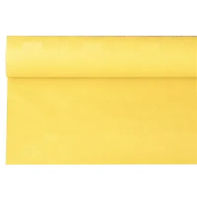Tablecloth Paper Roll Yellow With Damask Print 6 x 1.2 meters -Horecavoordeel.com-